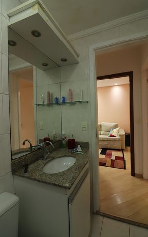 Apartamento para alugar com 64m², 2 quartos e 2 vagasBanheiro Social
