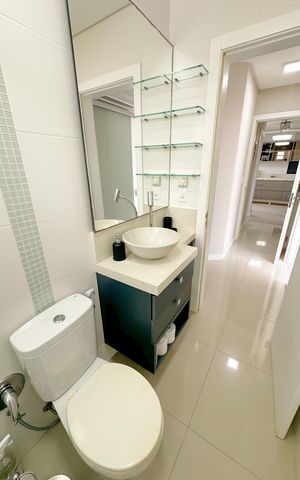 Apartamento para alugar com 120m², 2 quartos e 1 vagaBanheiro da Suíte