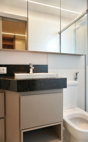 Apartamento para alugar com 40m², 1 quarto e 1 vaga Apartamento para alugar com 40m², 1 quarto e 1 vagaBanheiro social