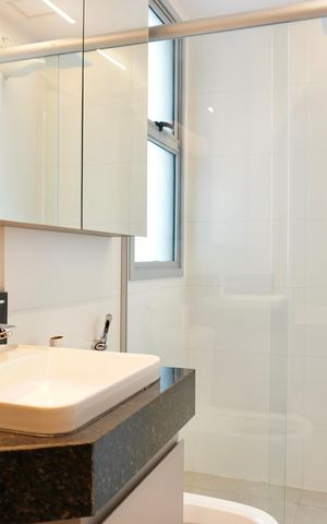 Apartamento para alugar com 40m², 1 quarto e 1 vaga Apartamento para alugar com 40m², 1 quarto e 1 vagaBanheiro social