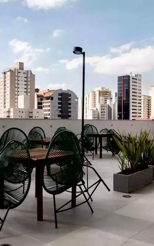 Studio para alugar com 26m², 1 quarto e sem vaga Studio para alugar com 26m², 1 quarto e sem vagaÁrea comum - Churrasqueira