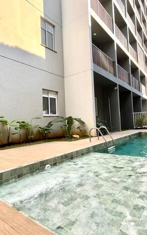 Studio para alugar com 26m², 1 quarto e sem vaga Studio para alugar com 26m², 1 quarto e sem vagaÁrea comum - Piscina