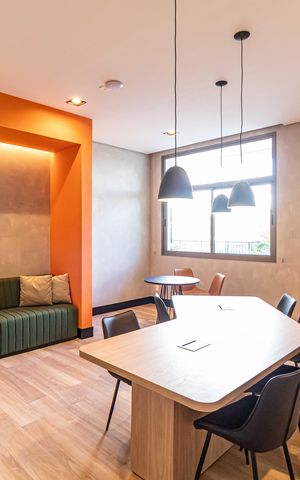 Studio para alugar com 28m², 1 quarto e sem vaga Studio para alugar com 28m², 1 quarto e sem vagaÁrea comum - Coworking