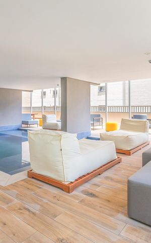 Studio à venda com 26m², 1 quarto e sem vagaPiscina