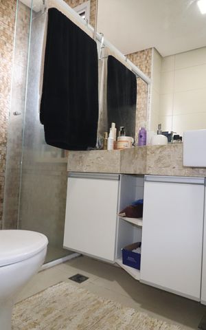 Apartamento à venda com 115m², 3 quartos e 2 vagasBanheiro Quarto 1 suíte