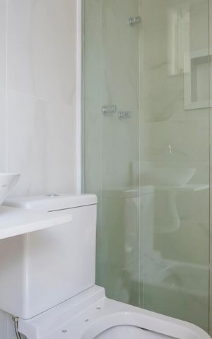 Apartamento à venda com 120m², 3 quartos e 4 vagasBanheiro da varanda