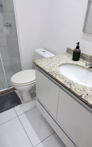 Apartamento à venda com 59m², 2 quartos e 1 vagaBanheiro Social