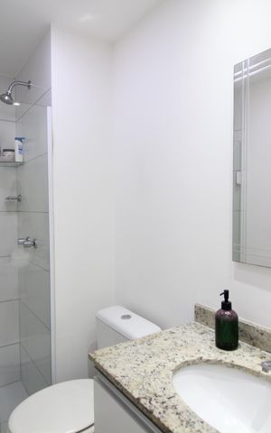 Apartamento à venda com 59m², 2 quartos e 1 vagaBanheiro Social