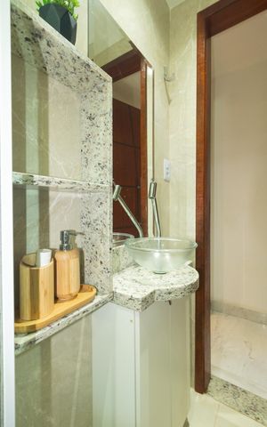 Casa de condomínio para alugar com 170m², 3 quartos e 1 vagaBanheiro da Suíte 2