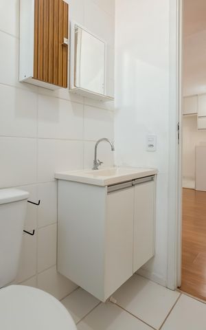 Apartamento à venda com 46m², 2 quartos e sem vaga Apartamento à venda com 46m², 2 quartos e sem vagaBanheiro