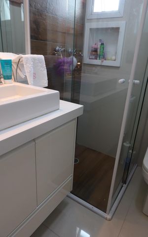 Apartamento à venda com 153m², 3 quartos e 3 vagasBanheiro da Suíte 1