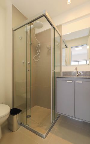 Studio para alugar com 25m², 1 quarto e sem vaga Studio para alugar com 25m², 1 quarto e sem vagaBanheiro