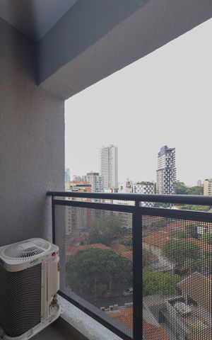 Studio para alugar com 25m², 1 quarto e sem vaga Studio para alugar com 25m², 1 quarto e sem vagaVaranda