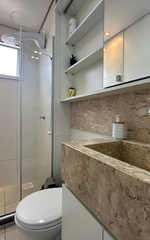 Apartamento à venda com 61m², 2 quartos e 1 vaga Apartamento à venda com 61m², 2 quartos e 1 vagaBanheiro