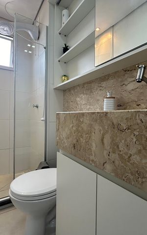Apartamento à venda com 61m², 2 quartos e 1 vaga Apartamento à venda com 61m², 2 quartos e 1 vagaBanheiro