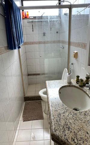 Apartamento à venda com 106m², 2 quartos e 1 vagaBanheiro quarto 1