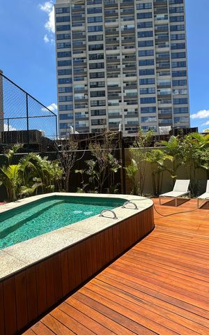 Apartamento para alugar com 50m², 1 quarto e 1 vaga Apartamento para alugar com 50m², 1 quarto e 1 vagaÁrea comum - Churrasqueira