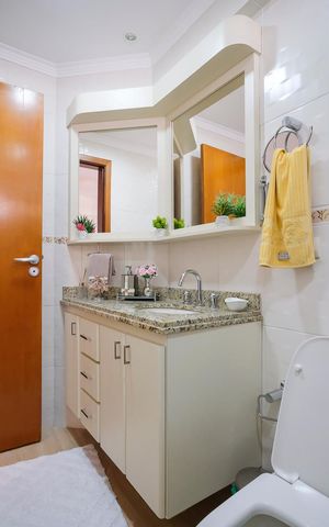 Apartamento à venda com 118m², 3 quartos e 2 vagasBanheiro da suíte 3