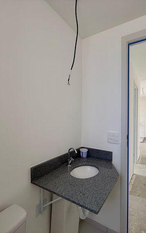 Apartamento à venda com 59m², 2 quartos e 1 vaga Apartamento à venda com 59m², 2 quartos e 1 vagaBanheiro Social