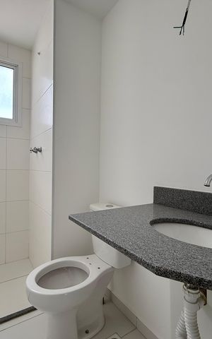 Apartamento à venda com 59m², 2 quartos e 1 vaga Apartamento à venda com 59m², 2 quartos e 1 vagaBanheiro Social