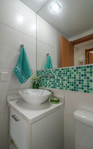 Apartamento à venda com 65m², 2 quartos e 2 vagasBanheiro Social