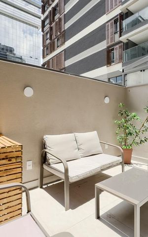 Studio à venda com 33m², 1 quarto e sem vagaVaranda
