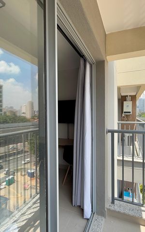 Studio para alugar com 24m², 1 quarto e sem vaga Studio para alugar com 24m², 1 quarto e sem vagaSacada
