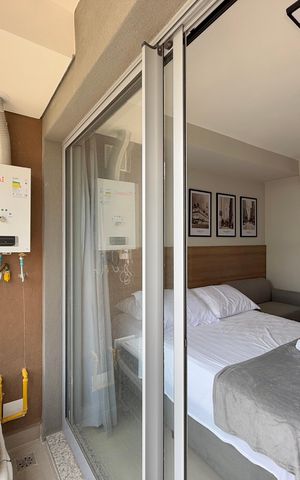 Studio para alugar com 24m², 1 quarto e sem vaga Studio para alugar com 24m², 1 quarto e sem vagaSacada