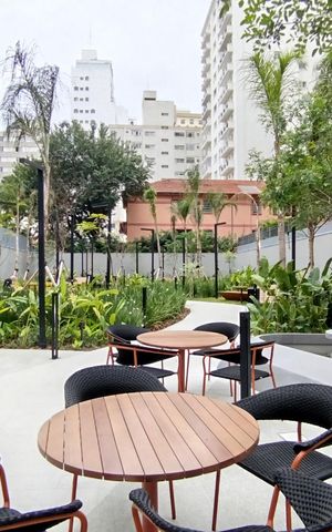 Studio à venda com 29m², 1 quarto e 1 vaga