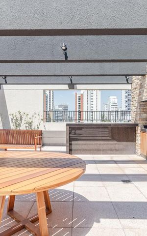 Apartamento à venda com 33m², 1 quarto e 1 vagaÁrea comum - Churrasqueira