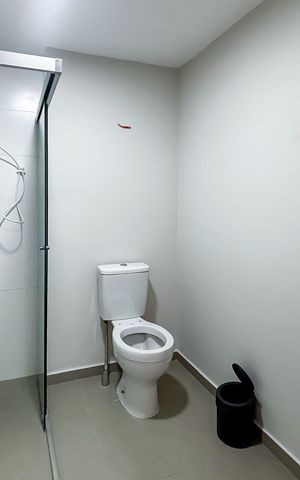 Studio para alugar com 31m², 1 quarto e sem vaga Studio para alugar com 31m², 1 quarto e sem vagaBanheiro social