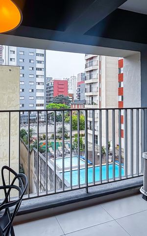 Studio à venda com 31m², 1 quarto e sem vaga Studio à venda com 31m², 1 quarto e sem vagaVaranda