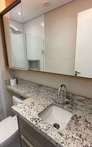 Apartamento para alugar com 41m², 1 quarto e 1 vaga Apartamento para alugar com 41m², 1 quarto e 1 vagaBanheiro