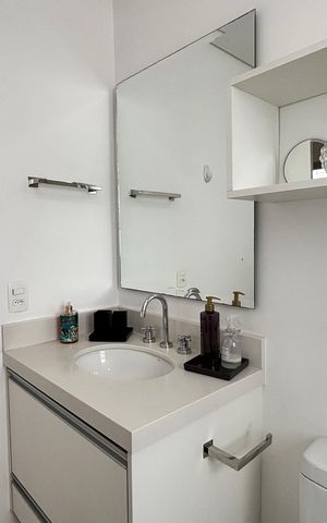 Studio para alugar com 45m², 1 quarto e 1 vaga Studio para alugar com 45m², 1 quarto e 1 vagaBanheiro