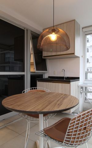 Studio à venda com 37m², 1 quarto e 1 vagaVaranda