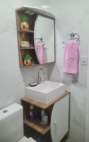 Casa à venda com 75m², 3 quartos e 3 vagas Casa à venda com 75m², 3 quartos e 3 vagasBanheiro