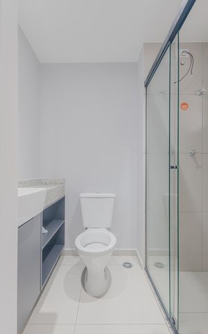 Studio para alugar com 35m², 1 quarto e sem vaga Studio para alugar com 35m², 1 quarto e sem vagaBanheiro