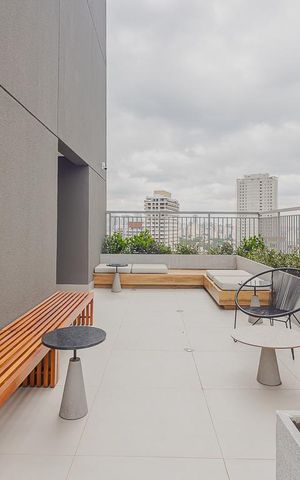 Studio para alugar com 35m², 1 quarto e sem vaga Studio para alugar com 35m², 1 quarto e sem vagaTerraço