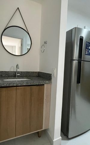 Apartamento para alugar com 30m², 1 quarto e sem vaga Apartamento para alugar com 30m², 1 quarto e sem vagaBanheiro social