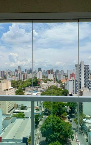 Studio para alugar com 33m², 1 quarto e 1 vaga Studio para alugar com 33m², 1 quarto e 1 vagaVaranda