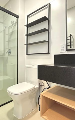 Apartamento para alugar com 77m², 1 quarto e 1 vaga Apartamento para alugar com 77m², 1 quarto e 1 vagaBanheiro da Suíte