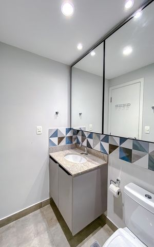 Studio à venda com 38m², 1 quarto e 1 vaga Studio à venda com 38m², 1 quarto e 1 vagaBanheiro