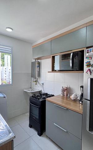 Apartamento para alugar com 44m², 2 quartos e 1 vaga Apartamento para alugar com 44m², 2 quartos e 1 vagaCozinha e Área de Serviço