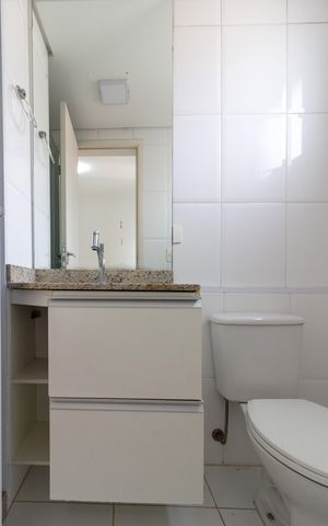 Apartamento à venda com 61m², 2 quartos e 2 vagasBanheiro do Quarto 1 suíte