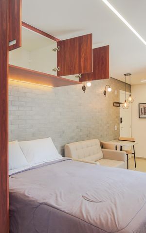 Studio para alugar com 24m², 1 quarto e sem vaga
