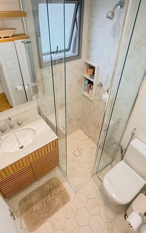 Apartamento à venda com 85m², 2 quartos e 2 vagas Apartamento à venda com 85m², 2 quartos e 2 vagasBanheiro da Suíte 1