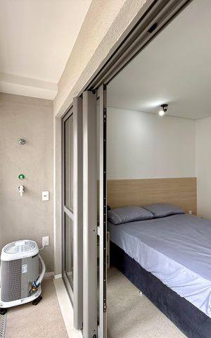 Studio para alugar com 26m², 1 quarto e sem vagaSacada