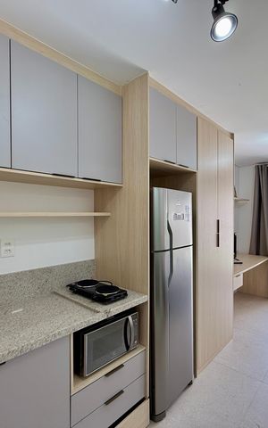 Studio para alugar com 26m², 1 quarto e sem vagaCozinha 