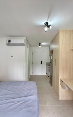 Studio para alugar com 26m², 1 quarto e sem vagaQuarto 