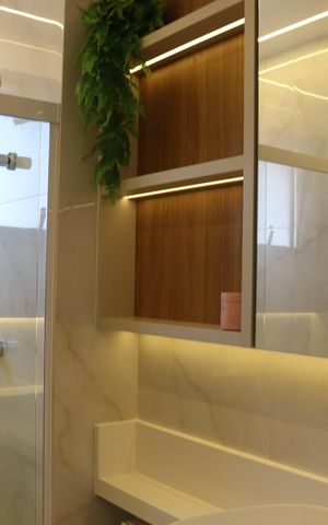 Apartamento à venda com 88m², 3 quartos e 2 vagas Apartamento à venda com 88m², 3 quartos e 2 vagasBanheiro da Suíte